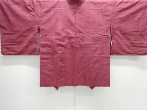 縞織り出し手織り紬羽織